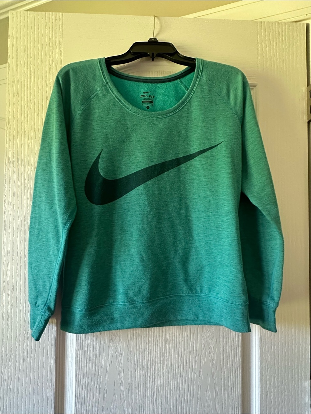 Nike Women's Teal Scoopneck Pullover with Swoosh